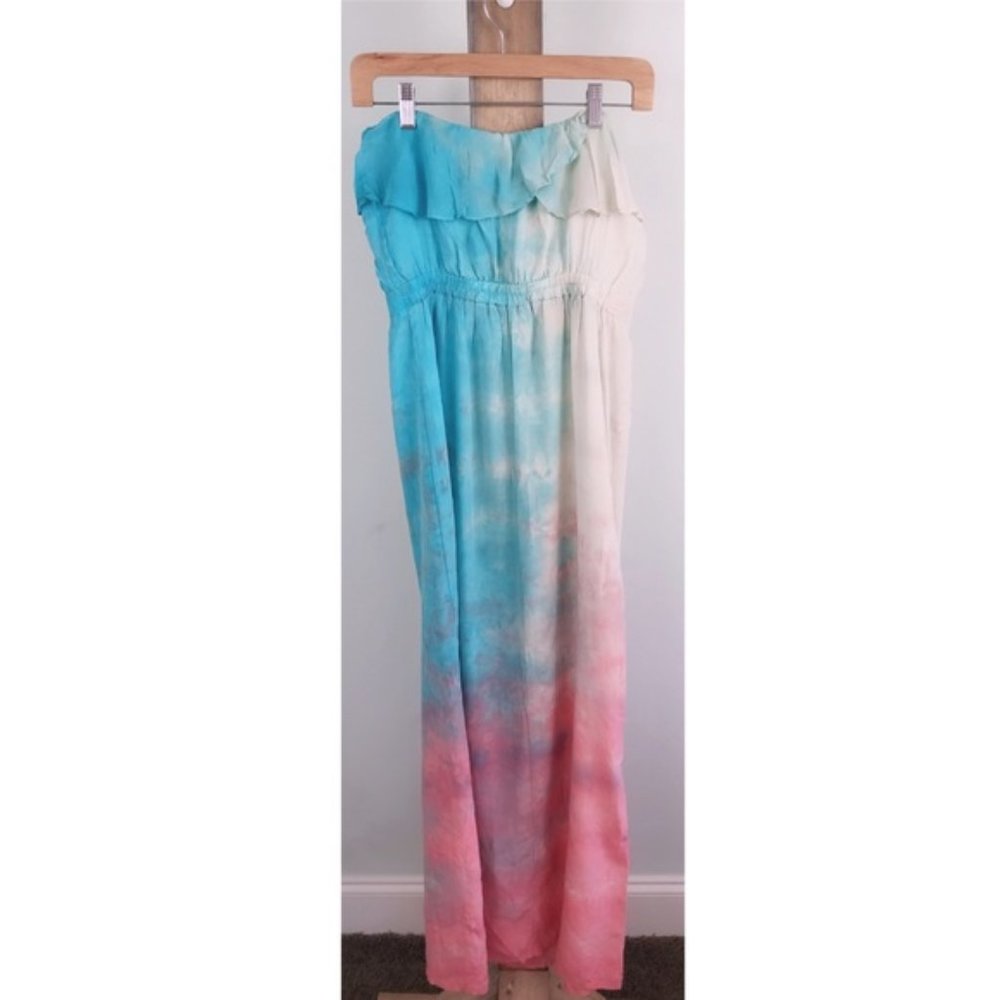 Gypsy05 SILK Strapless Maxi Dress Size Medium New Condition